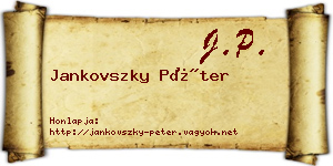 Jankovszky Péter névjegykártya